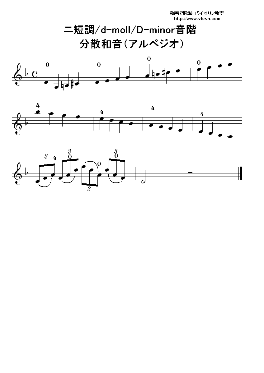 ニ短調・d-moll・D-minor